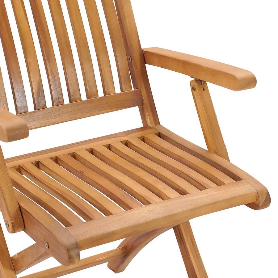Ensemble à manger de jardin 5 pcs Bois de teck massif - 11