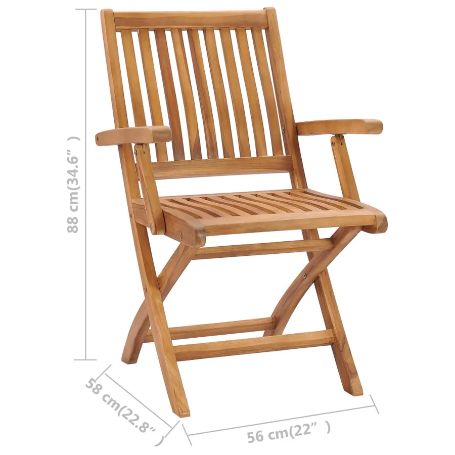 Ensemble à manger de jardin 5 pcs Bois de teck massif - 13
