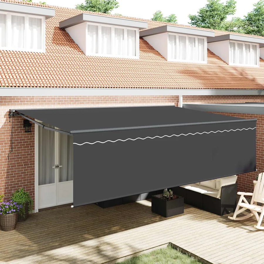 Auvent Rétractable Anthracite 500 × 300 cm