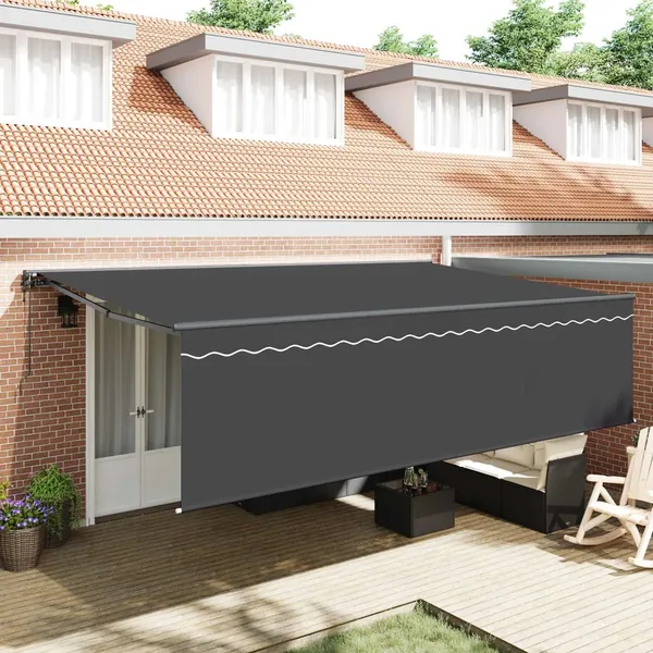 Auvent Rétractable Anthracite 500 × 300 cm