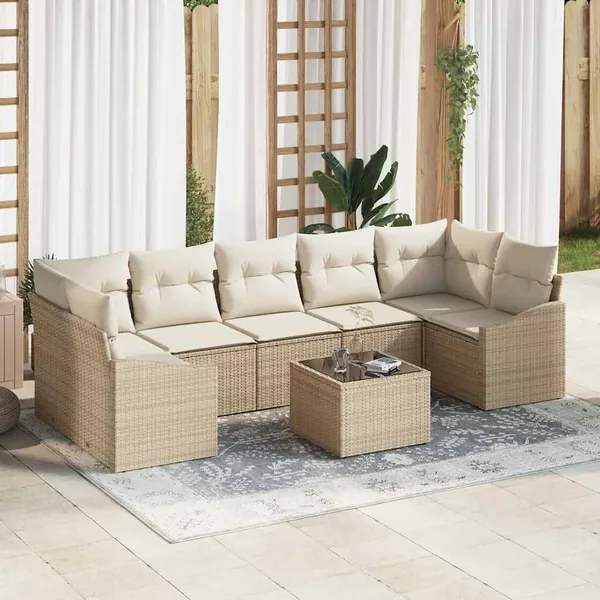 Ensemble de Canapés Beige et crème 55 x 55 x 37 cm polyrotin