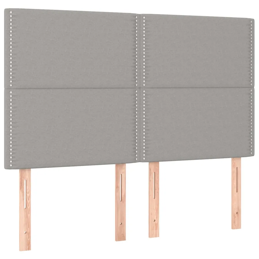 Sommier à lattes de lit et matelas et LED Gris clair 140x200 cm - 7