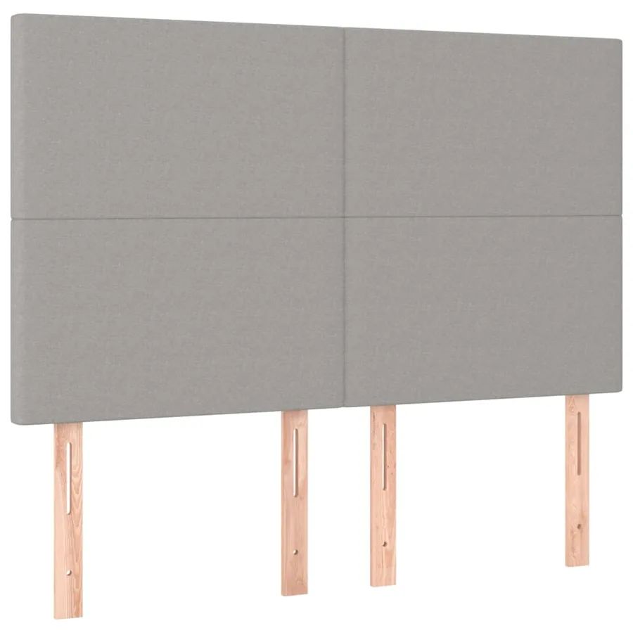 Sommier à lattes de lit et matelas et LED Gris clair 140x200 cm - 7