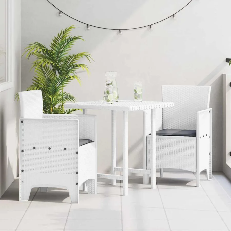 Chaise de jardin 2 pcs Blanc 53 x 49 x 85 cm Polypropylène