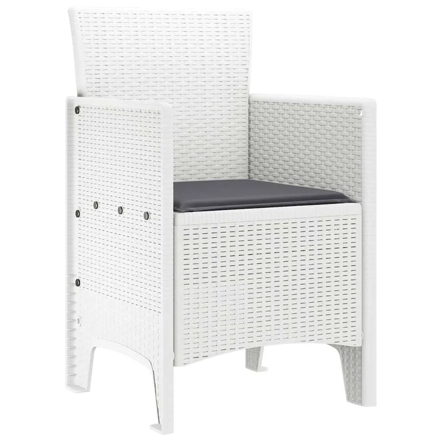Chaise de jardin 2 pcs Blanc 53 x 49 x 85 cm Polypropylène - 4