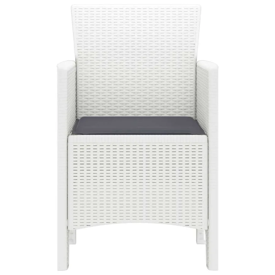 Chaise de jardin 2 pcs Blanc 53 x 49 x 85 cm Polypropylène - 6