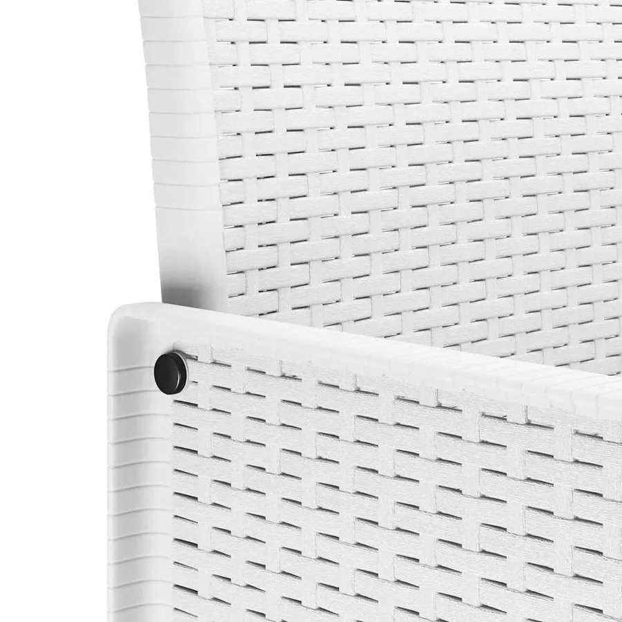 Chaise de jardin 2 pcs Blanc 53 x 49 x 85 cm Polypropylène - 9