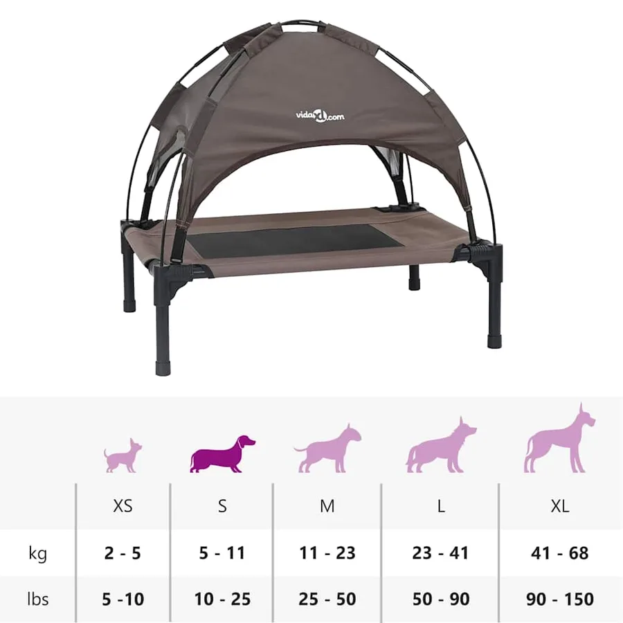 Lit pour Chien Marron 62 x 48 x 61 cm Acier - 11