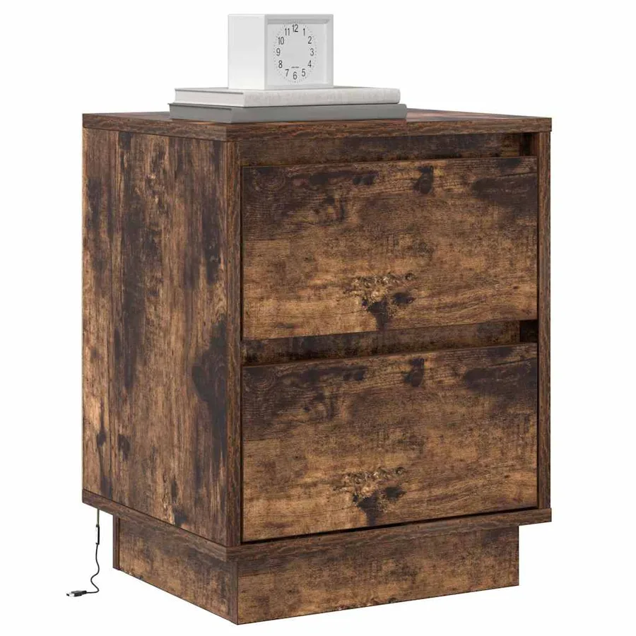 Cabinet de chevet 2 pcs Chêne fumé 39 x 34,5 x 50 cm - 3