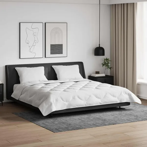 Couette avec oreiller 3 pcs Blanc Microfibre