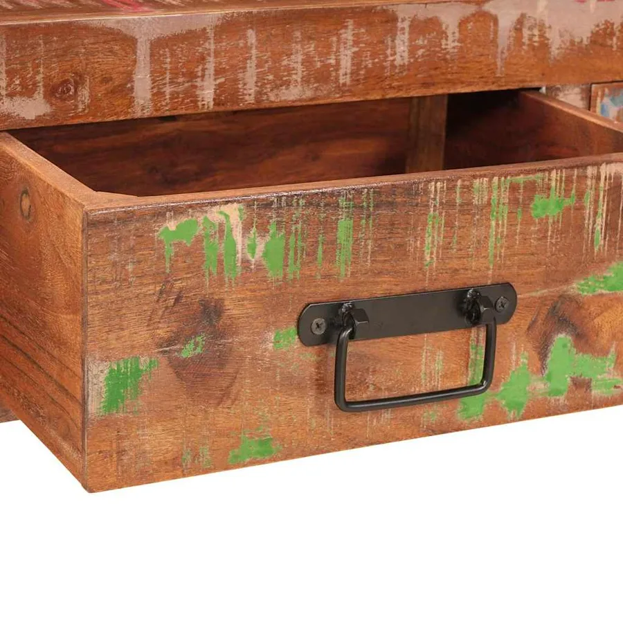 Tables console avec tiroir 2 pcs Multicolore 161 x 33 x 75 cm - 9