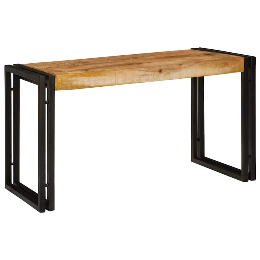 Table Gigogne 3 pcs Bois de Mangue Massif et Métal - 4