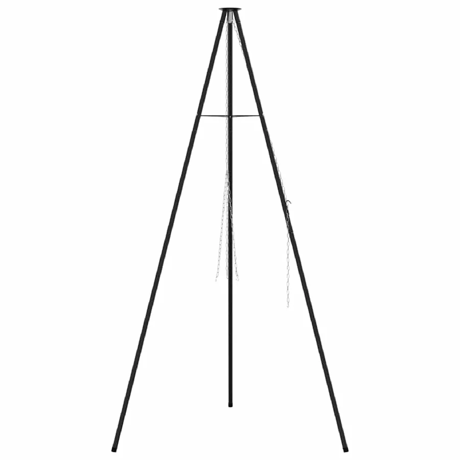Trépied de Feu de Camp Noir 92 x 92 x 191,5 cm Acier - 4