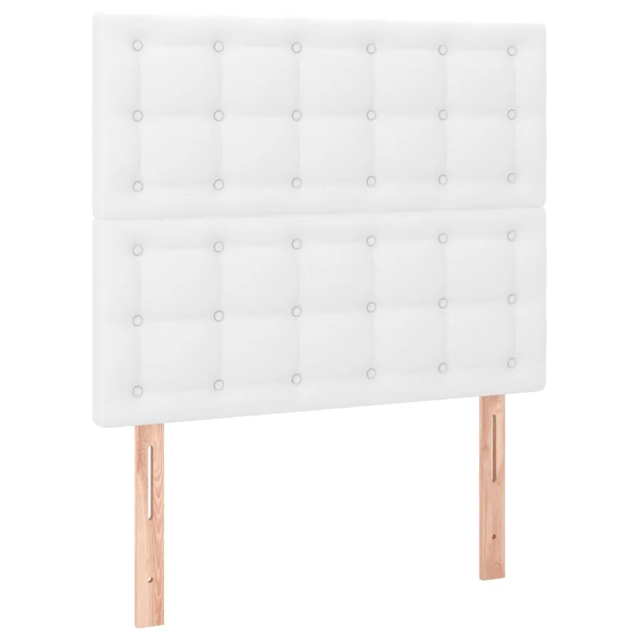 Cadre de lit sans matelas blanc 80x200 cm similicuir - 9
