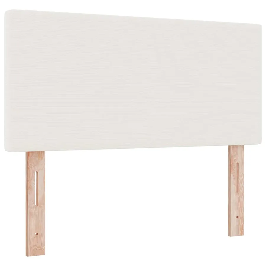 Lit à ressorts avec tête de lit Crème et Blanc 100 x 200 cm - 6