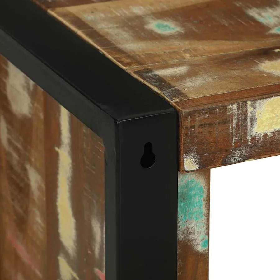 Cube Mural Marron 55 x 35 x 40 cm Bois Recyclé Solide - 10