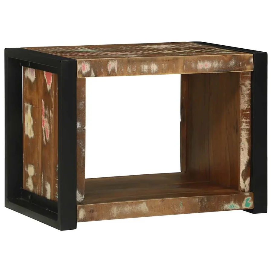 Cube Mural Marron 55 x 35 x 40 cm Bois Recyclé Solide - 2