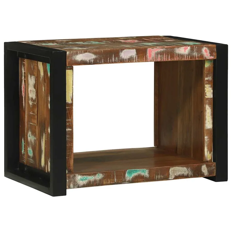 Cube Mural Marron 55 x 35 x 40 cm Bois Recyclé Solide - 3