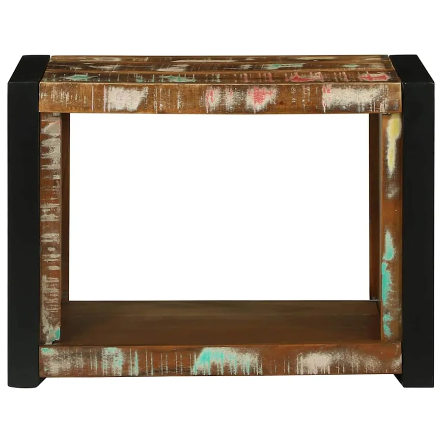 Cube Mural Marron 55 x 35 x 40 cm Bois Recyclé Solide - 4