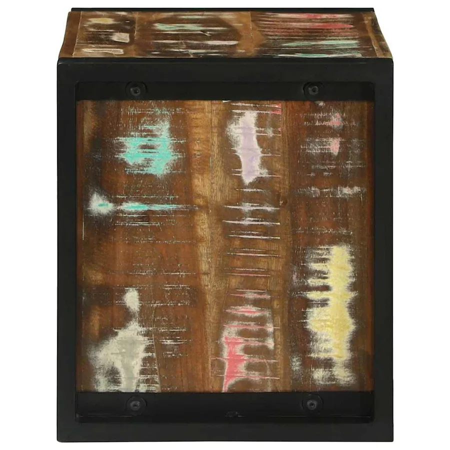 Cube Mural Marron 55 x 35 x 40 cm Bois Recyclé Solide - 5