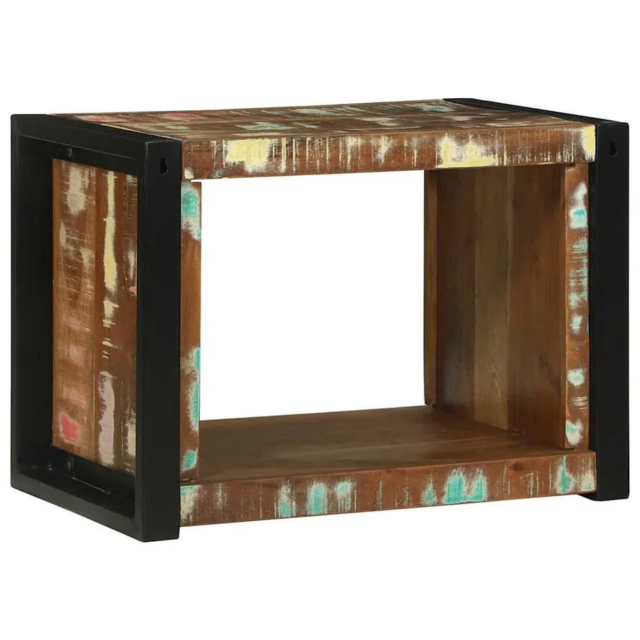 Cube Mural Marron 55 x 35 x 40 cm Bois Recyclé Solide - 6