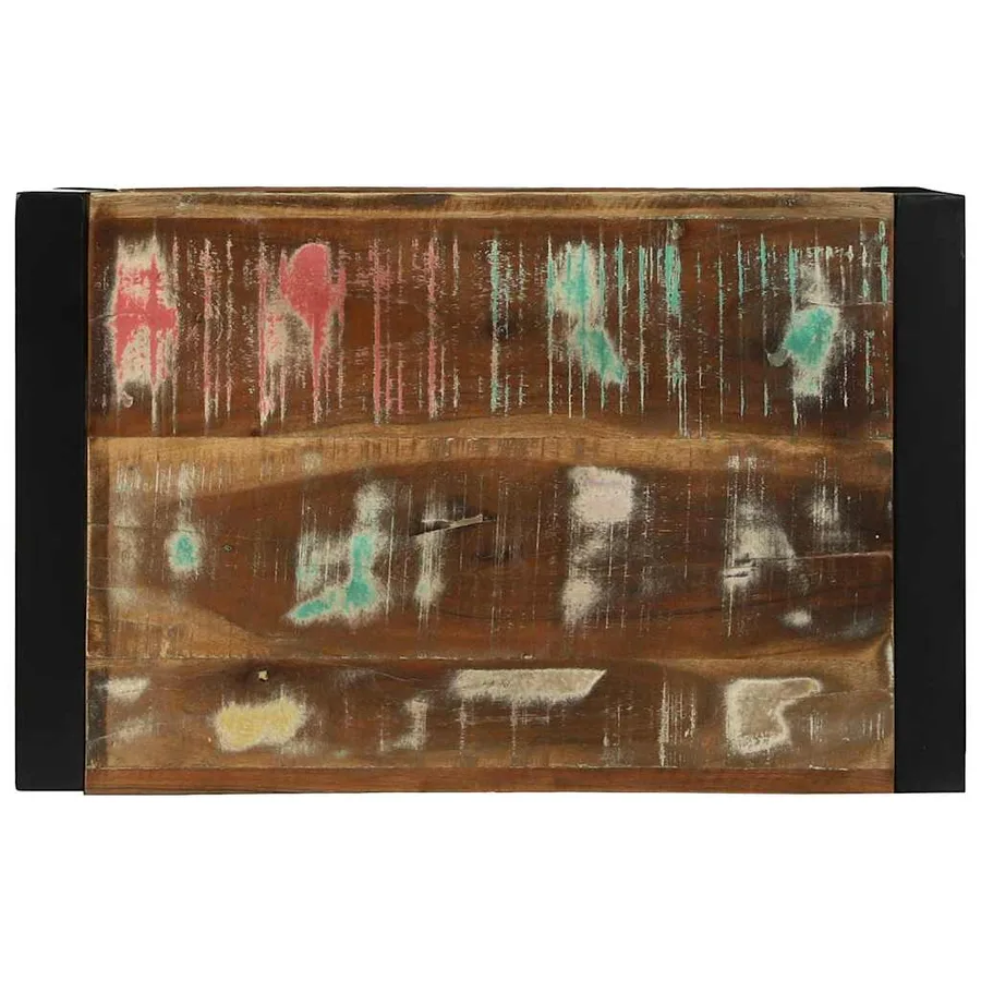 Cube Mural Marron 55 x 35 x 40 cm Bois Recyclé Solide - 7