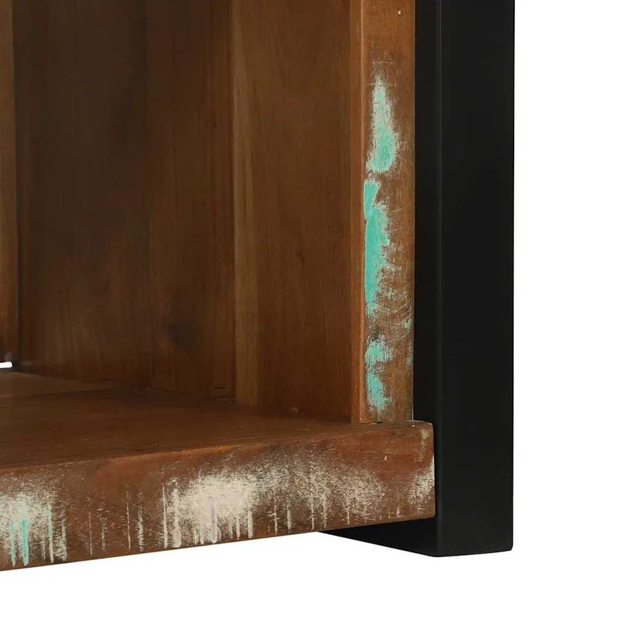 Cube Mural Marron 55 x 35 x 40 cm Bois Recyclé Solide - 9