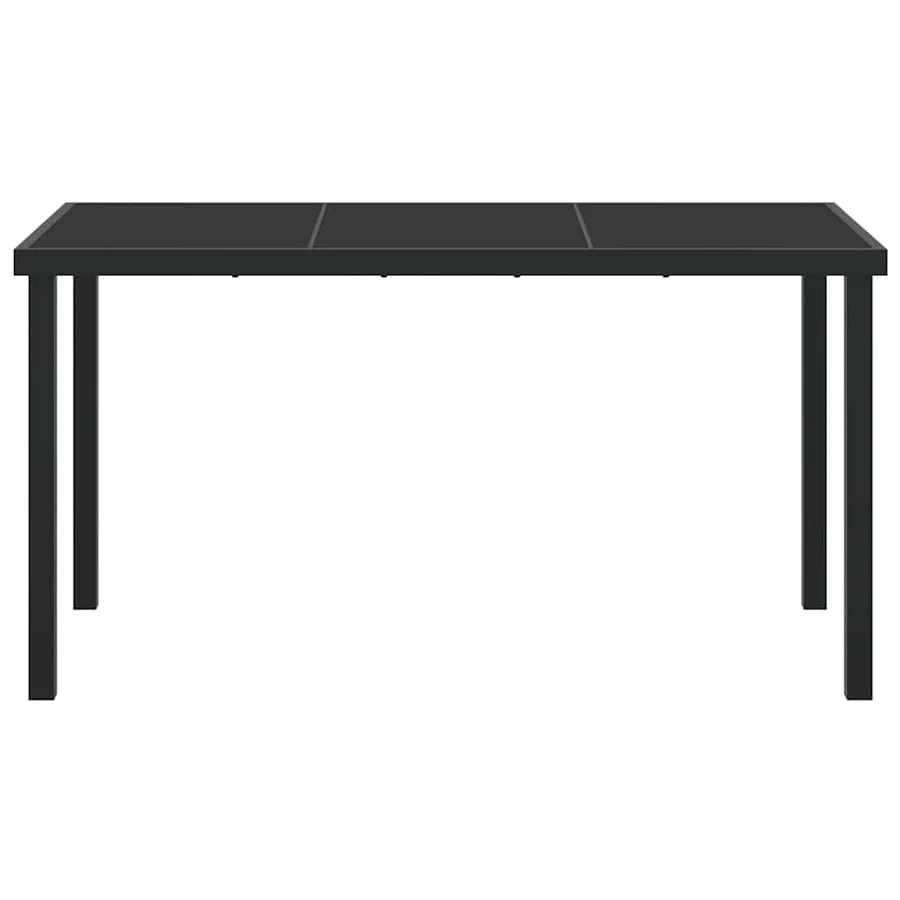 Table de Jardin Noir 140 x 70 x 73 cm Métal - 5