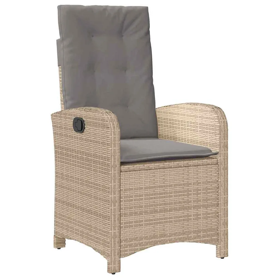 Ensemble de salle à manger pour jardin 7 pcs Beige polyrotin - 6