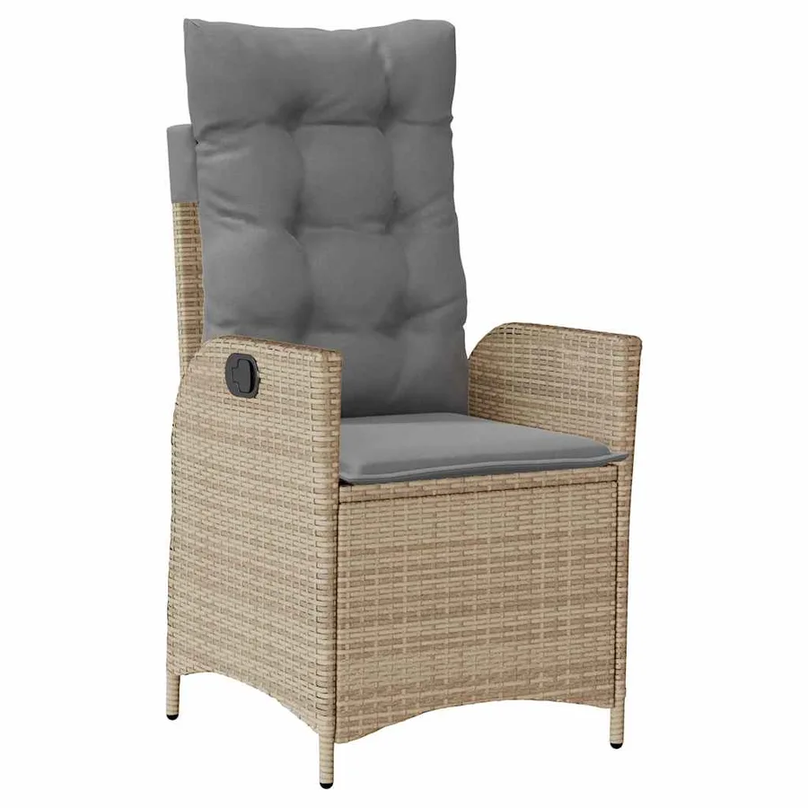 Ensemble de salle à manger pour jardin 7 pcs Beige polyrotin - 6