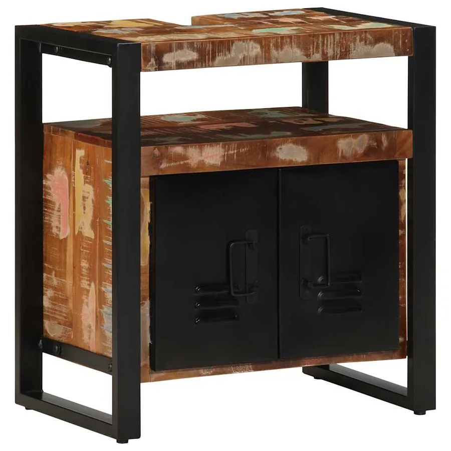 Ensemble de mobilier de salle de bain 4 pcs Bois Recyclé Solide - 7