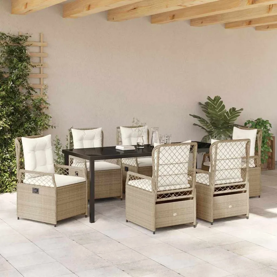 Ensemble de salle à manger pour jardin 7 pcs - 4