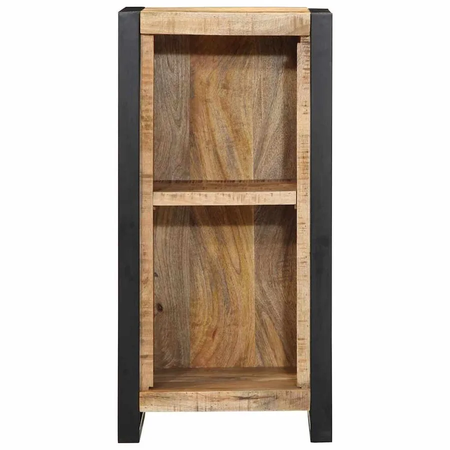 Cabinet de chevet avec étagère Marron Bois de manguier massif - 3