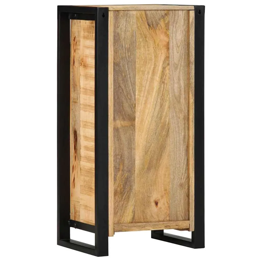 Cabinet de chevet avec étagère Marron Bois de manguier massif - 5