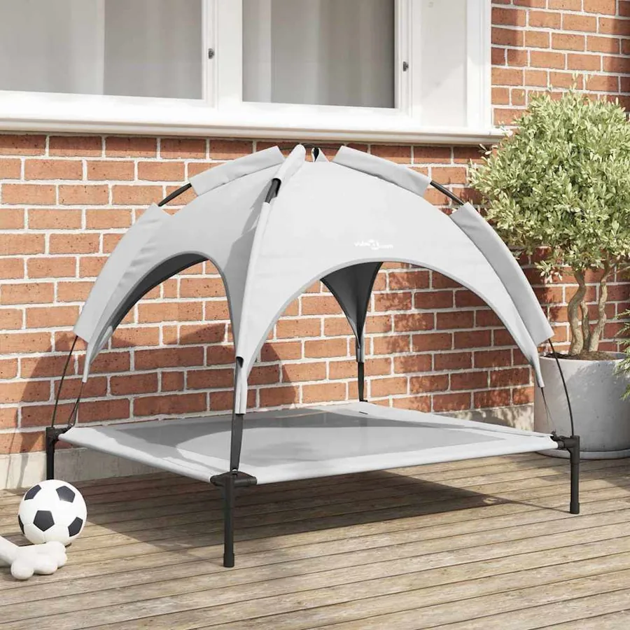 Lit pour Chien Gris Argenté 90 x 81 x 80,5 cm Acier