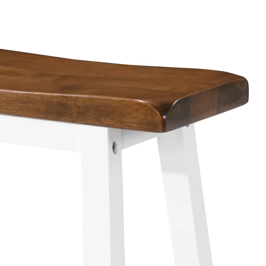 Tabourets de bar lot de 2 bois massif - 4