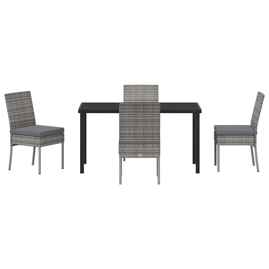 Ensemble de salle à manger pour jardin 5 pcs Gris - 7