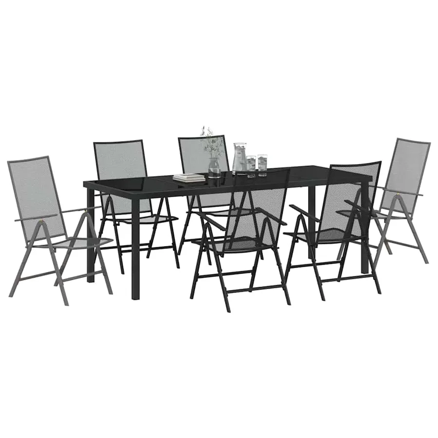 Ensemble de salle à manger pour jardin 7 pcs Anthracite - 3