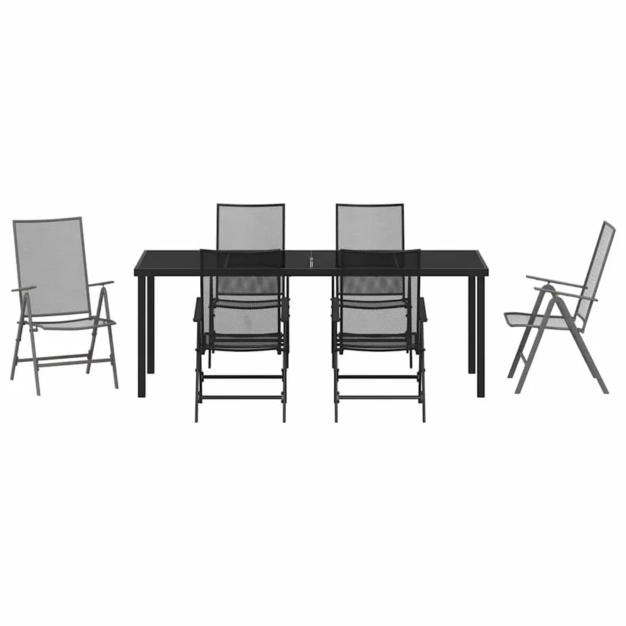 Ensemble de salle à manger pour jardin 7 pcs Anthracite - 7