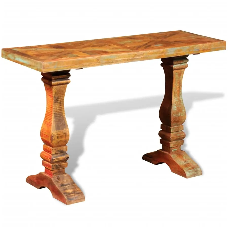 Table console Bois de récupération massif - 3