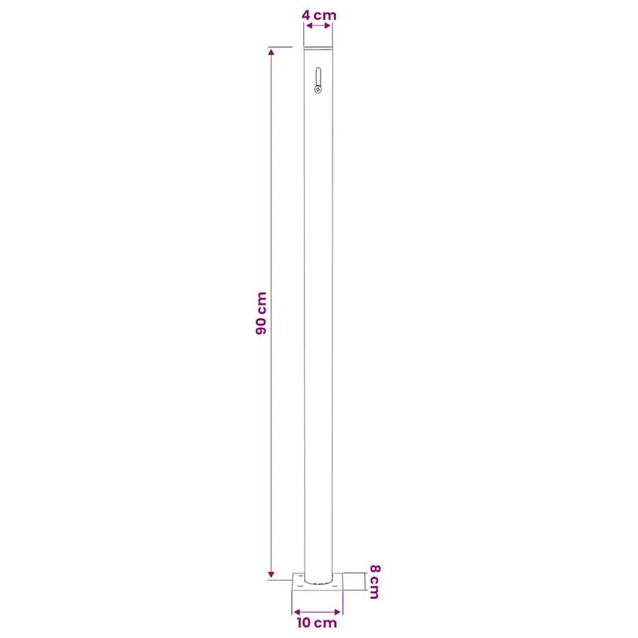 Auvent latéral rétractable de patio 140x500 cm Rouge - 12
