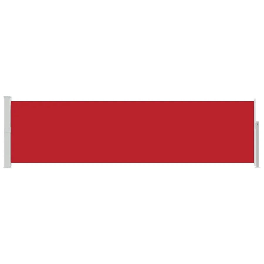 Auvent latéral rétractable de patio 140x500 cm Rouge - 4
