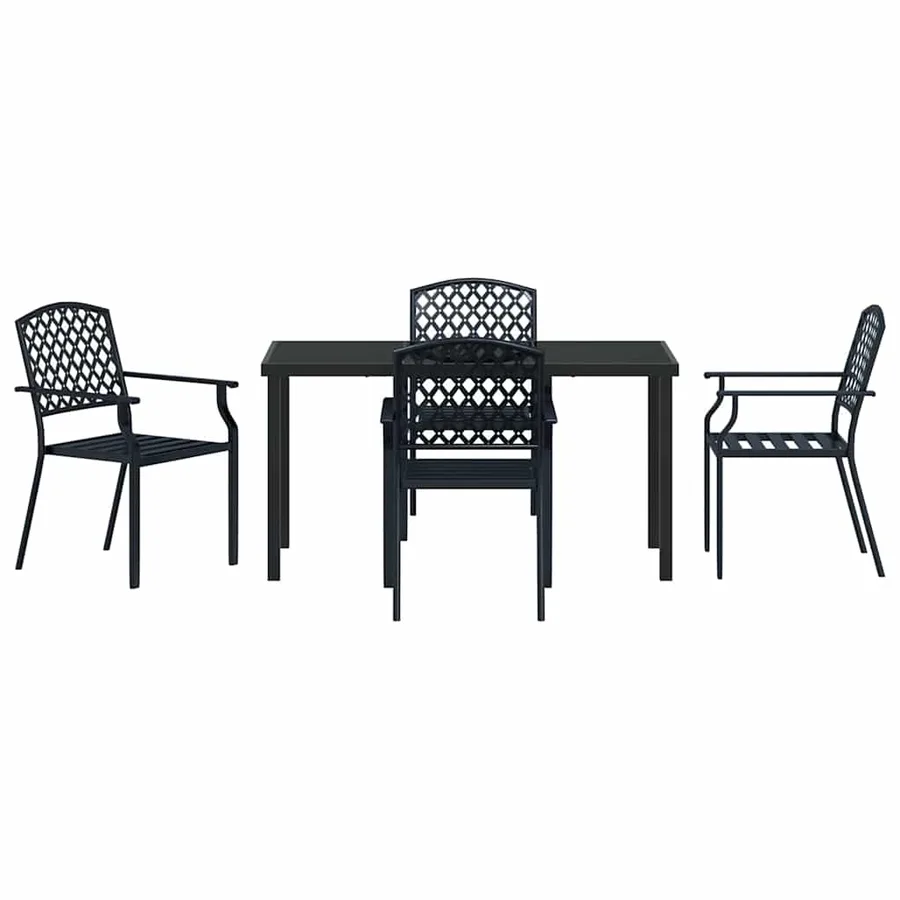 Ensemble de salle à manger pour jardin 5 pcs Anthracite - 7