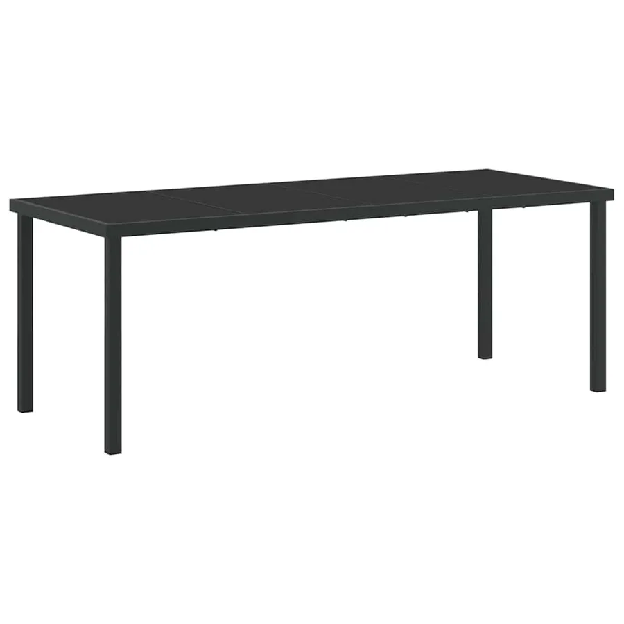 Ensemble de salle à manger pour jardin 7 pcs Gris polyrotin - 5