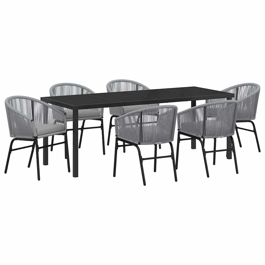 Ensemble de salle à manger pour jardin 7 pcs Anthracite - 2