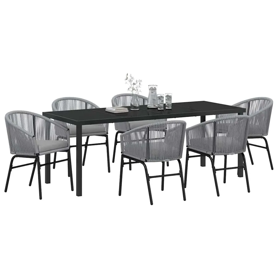 Ensemble de salle à manger pour jardin 7 pcs Anthracite - 3