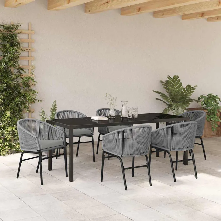 Ensemble de salle à manger pour jardin 7 pcs Anthracite - 4