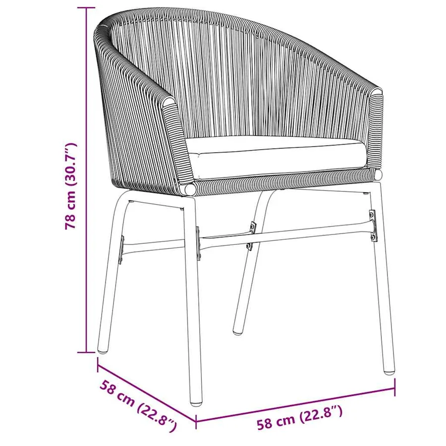 Ensemble de salle à manger pour jardin 7 pcs Anthracite - 8