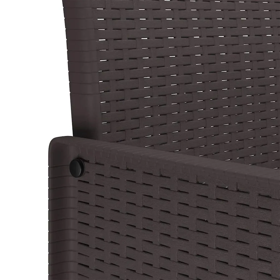 Chaise de jardin 4 pcs Marron 53 x 49 x 85 cm Polypropylène - 9