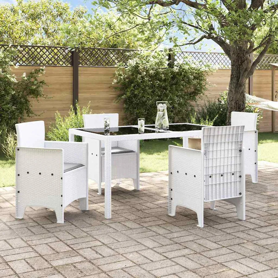 Chaise de jardin 4 pcs Blanc 53 x 49 x 85 cm Polypropylène - 3